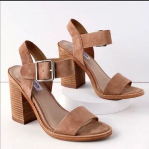 Steve Madden Leather Castro Block Heel Sandals